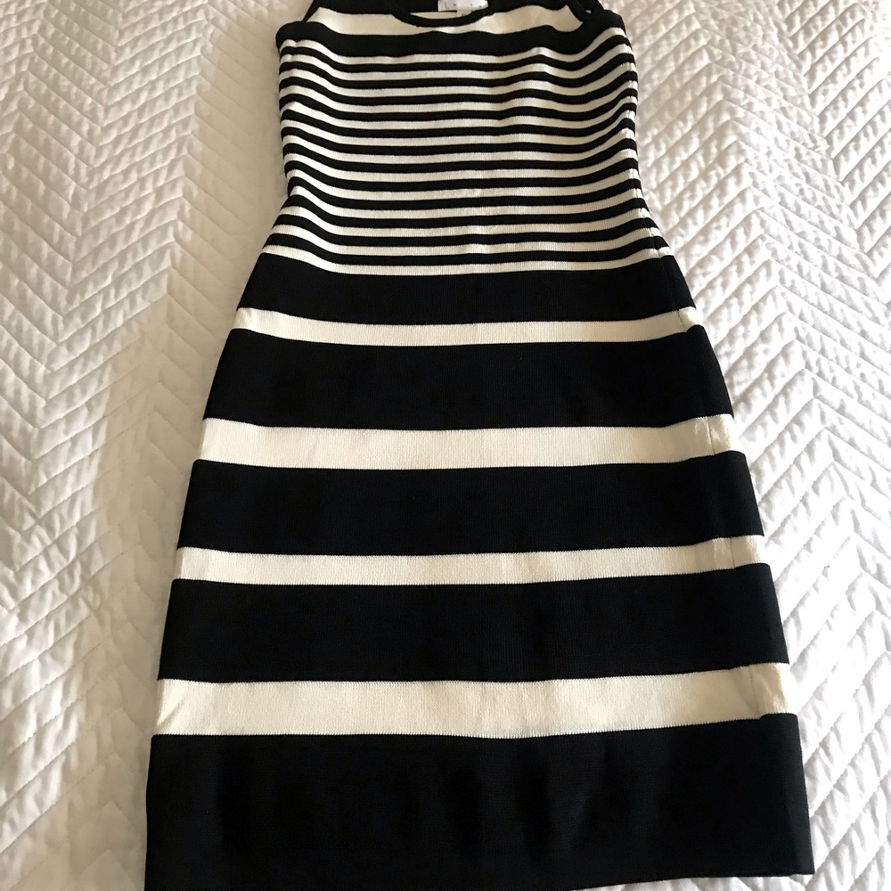 Leith Black and White Body Con Dress